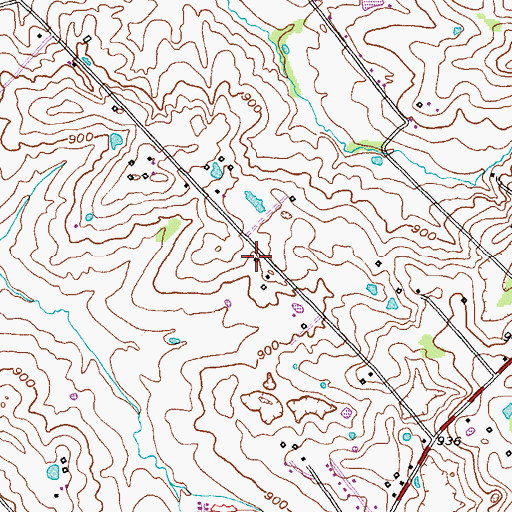 Topographic Map of Canewood Farm (historical), KY