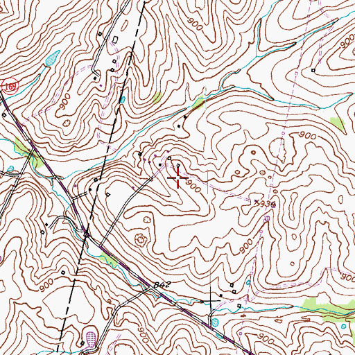 Topographic Map of Cave Spring (historical), KY