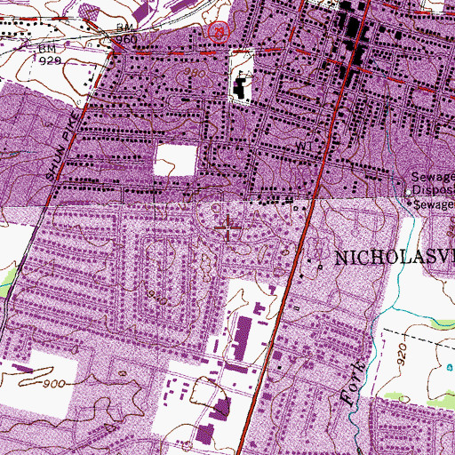 Topographic Map of Edgewood (historical), KY