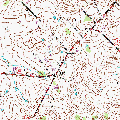 Topographic Map of Rose Glade Farm (historical), KY