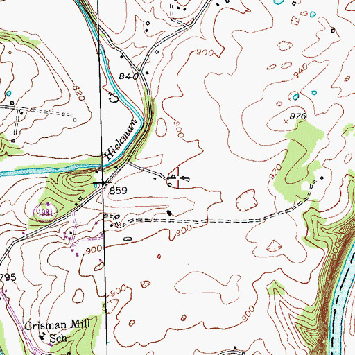 Topographic Map of Sycamore Grove Farm (historical), KY