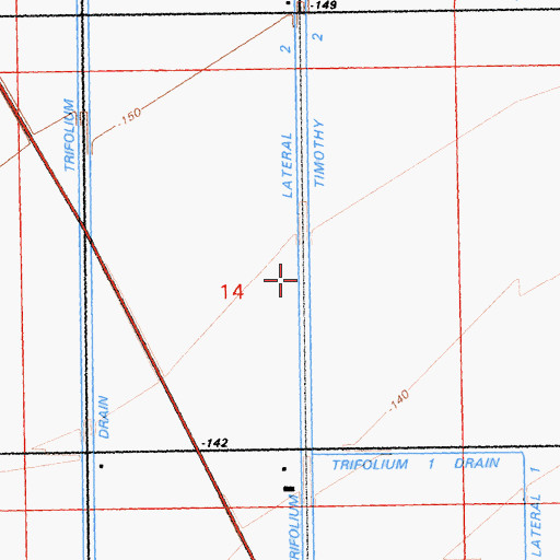 Topographic Map of Trifolium Lateral Two, CA