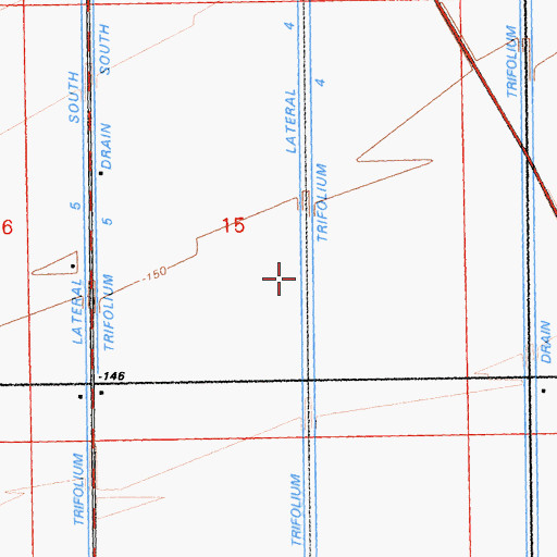 Topographic Map of Trifolium Lateral Four, CA