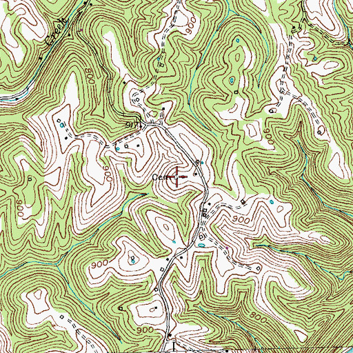 Topographic Map of Evans Graveyard, KY