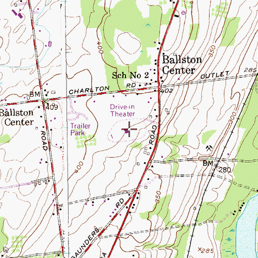 Topographic Map of Super 50 Drive-In (historical), NY