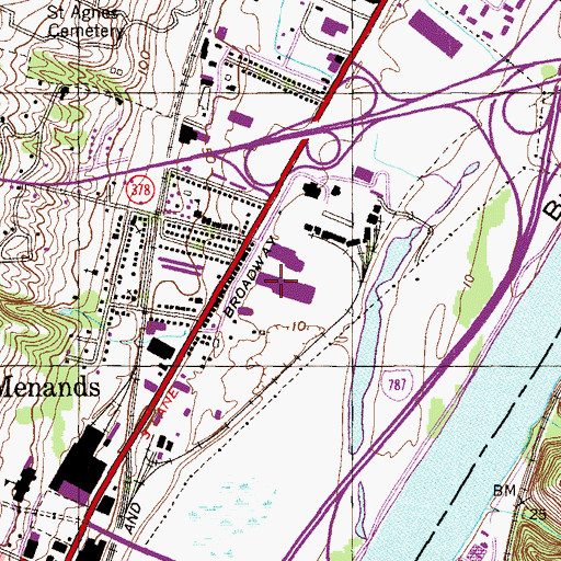 Topographic Map of Tri-City Drive-In (historical), NY