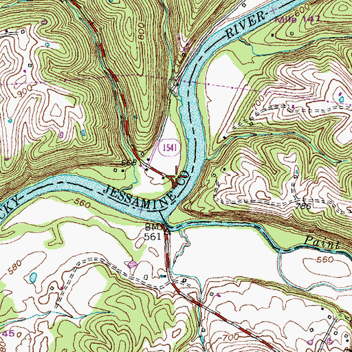 Topographic Map of Brumfield Post Office (historical), KY