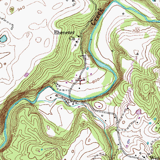 Topographic Map of Sagaser Mill (historical), KY