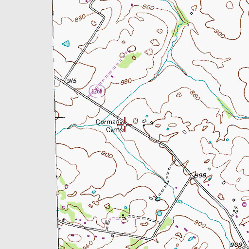 Topographic Map of Corman Cemetery, KY
