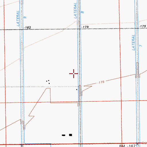 Topographic Map of Trifolium Lateral Eight, CA