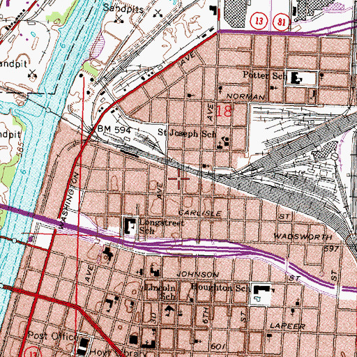 Topographic Map of Greater Macedonia Missionary Church, MI