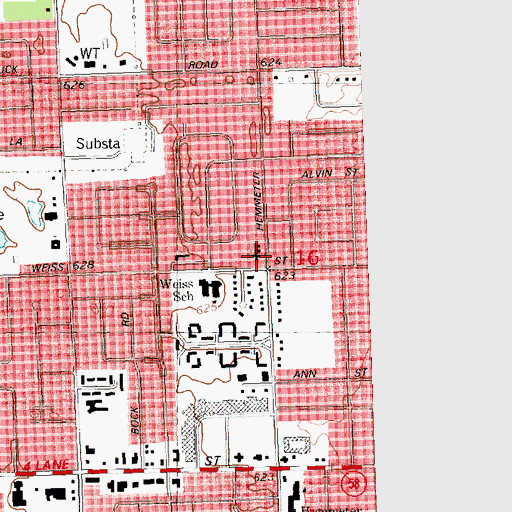 Topographic Map of Our Saviour's Lutheran Church, MI