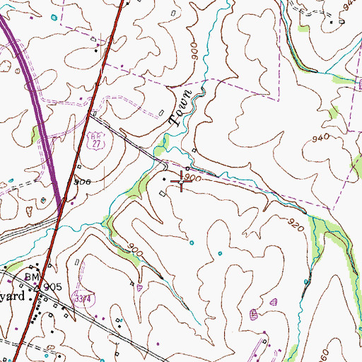 Topographic Map of Deep Spring Farm (historical), KY