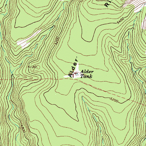 Topographic Map of Alder Tank, AZ