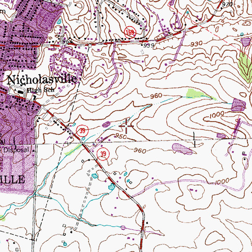 Topographic Map of Maple Hill Farm (historical), KY