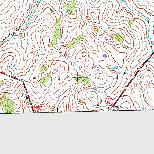Topographic Map of Clifton Farm (historical), KY