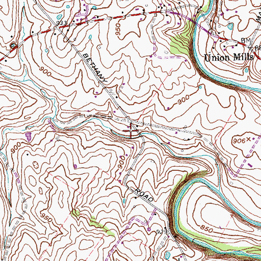 Topographic Map of Hickman Lily Mill (historical), KY