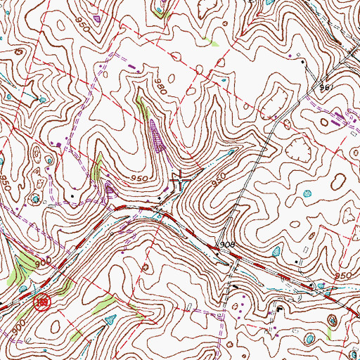 Topographic Map of Evergreen Farm (historical), KY