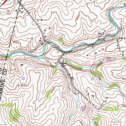 Topographic Map of Clear Creek Presbyterian Church (historical), KY