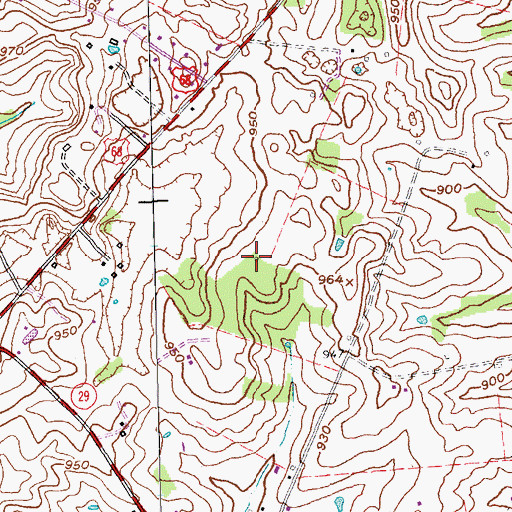 Topographic Map of Lexington Park (historical), KY