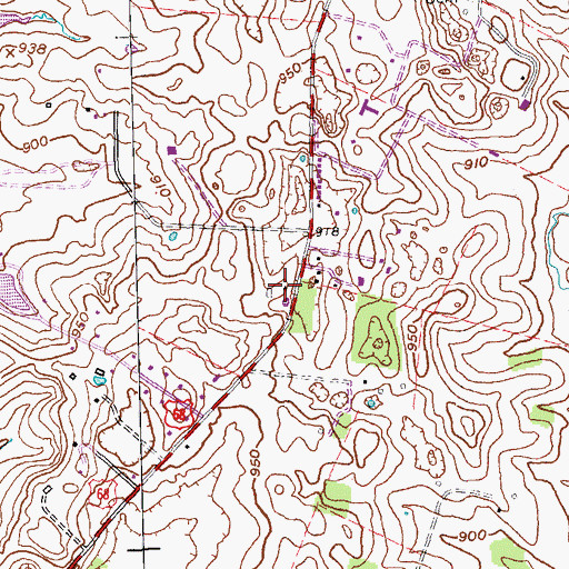 Topographic Map of Cobbs Service Station (historical), KY