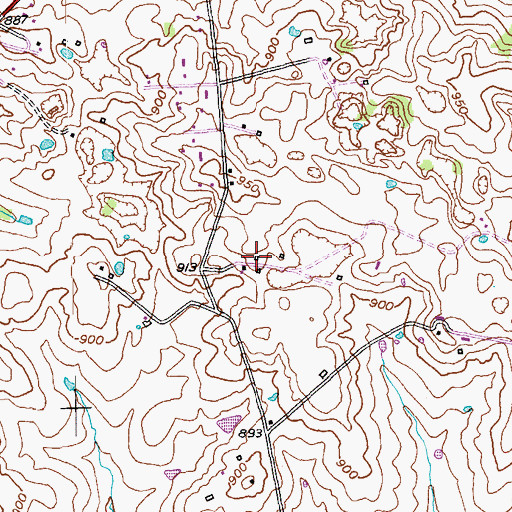 Topographic Map of School Number Fourteen (historical), KY