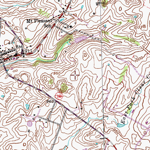 Topographic Map of Meridian Hill, KY