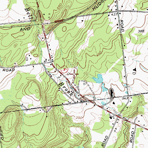 Topographic Map of Greenfield Drive-In (historical), NY