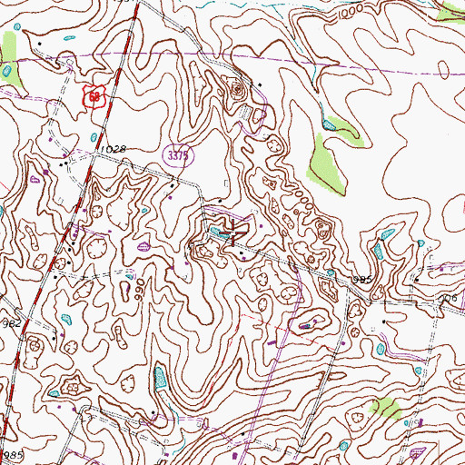 Topographic Map of Catnip Hill, KY