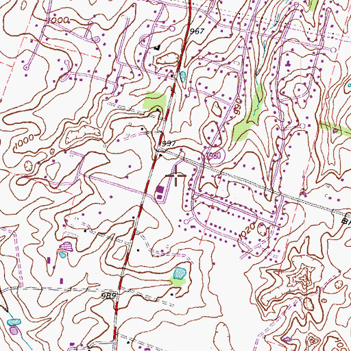 Topographic Map of Woodland Farm (historical), KY