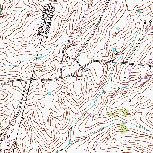 Topographic Map of Locust Hill Farm (historical), KY