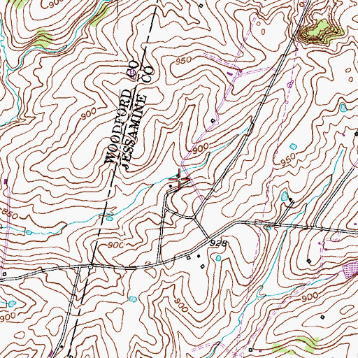 Topographic Map of Pleasant Valley Farm (historical), KY