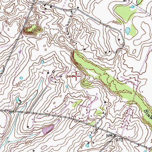 Topographic Map of Pleasant Hill, KY