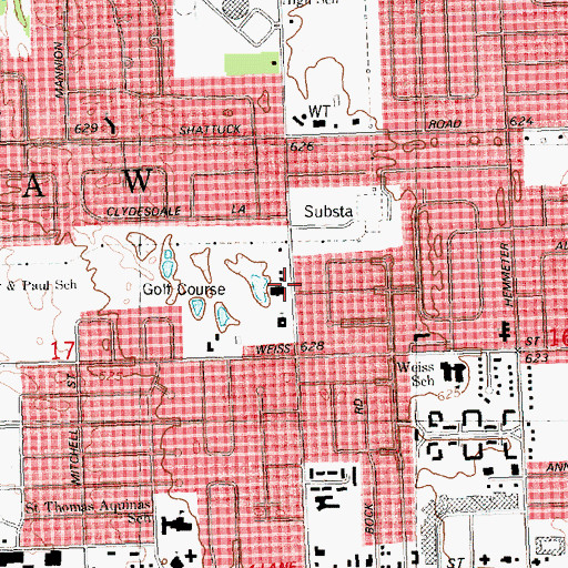 Topographic Map of Seventh-Day Adventist Church, MI