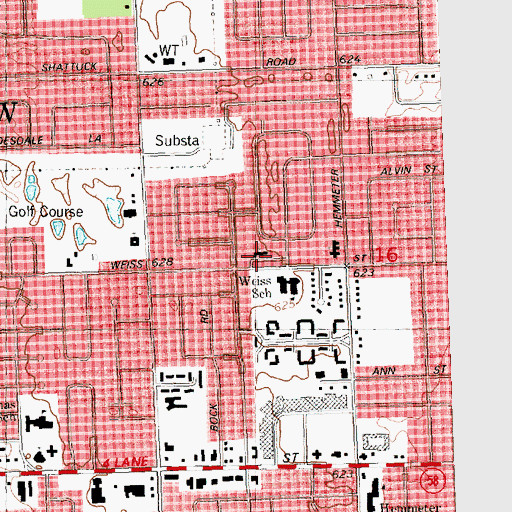 Topographic Map of Countryside Trinity Church, MI