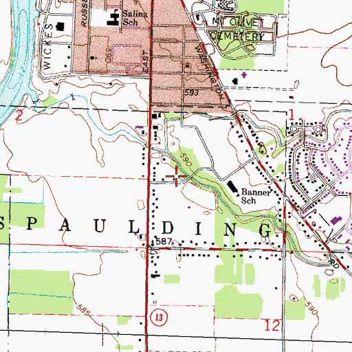 Topographic Map of Family Worship Center Church, MI