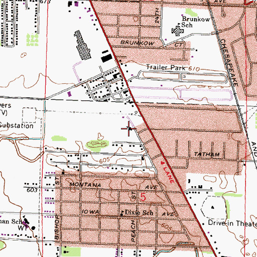 Topographic Map of Jarena Methodist Church, MI