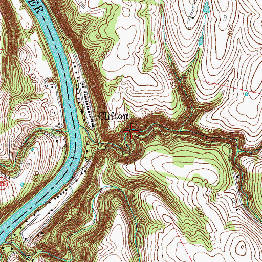 Topographic Map of Cicero Post Office (historical), KY