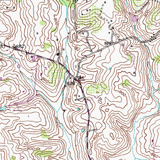 Topographic Map of Fort Garrett Post Office (historical), KY
