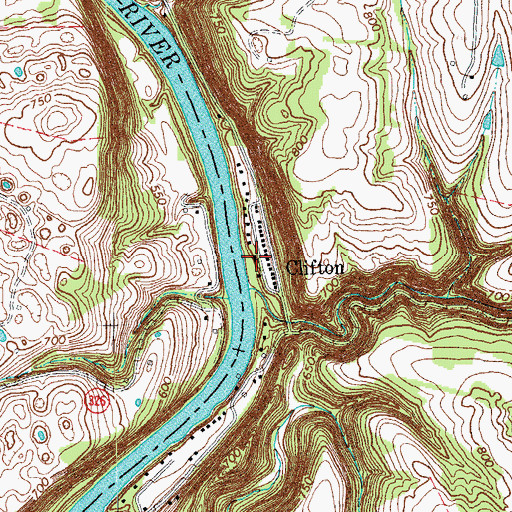 Topographic Map of James W Brookie Distillery (historical), KY