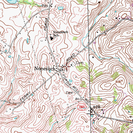 Topographic Map of Sellers Mill (historical), KY