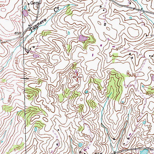 Topographic Map of Hillside Farm (historical), KY