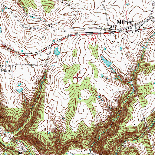 Topographic Map of Mile Hill, KY