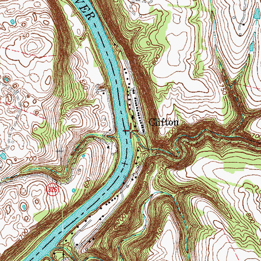 Topographic Map of Rowes Run, KY