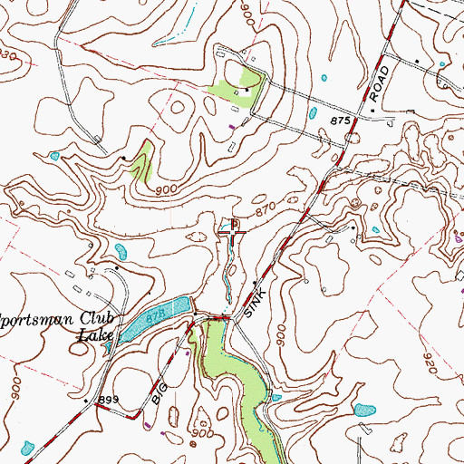 Topographic Map of Big Sink, KY