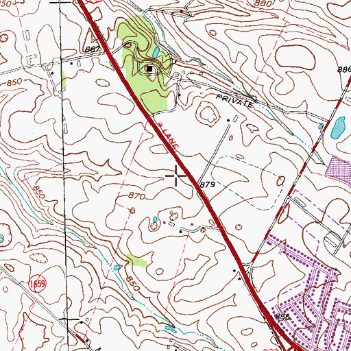 Topographic Map of Big Poplar Tree, KY