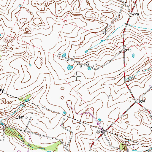Topographic Map of Springdale Farm (historical), KY
