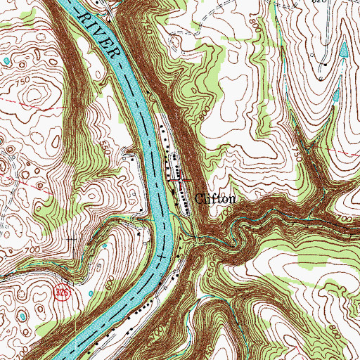 Topographic Map of Clifton Heights Farm (historical), KY