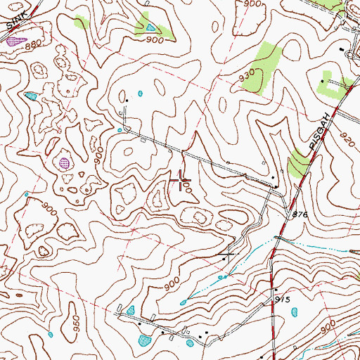 Topographic Map of Prestonwood Farm (historical), KY