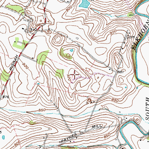 Topographic Map of Sugar Hill, KY